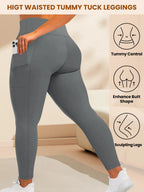 Leggings Yoga Talla Grande | Cintura Alta con Bolsillos | Levantamiento de Glúteos | Tico Trendy