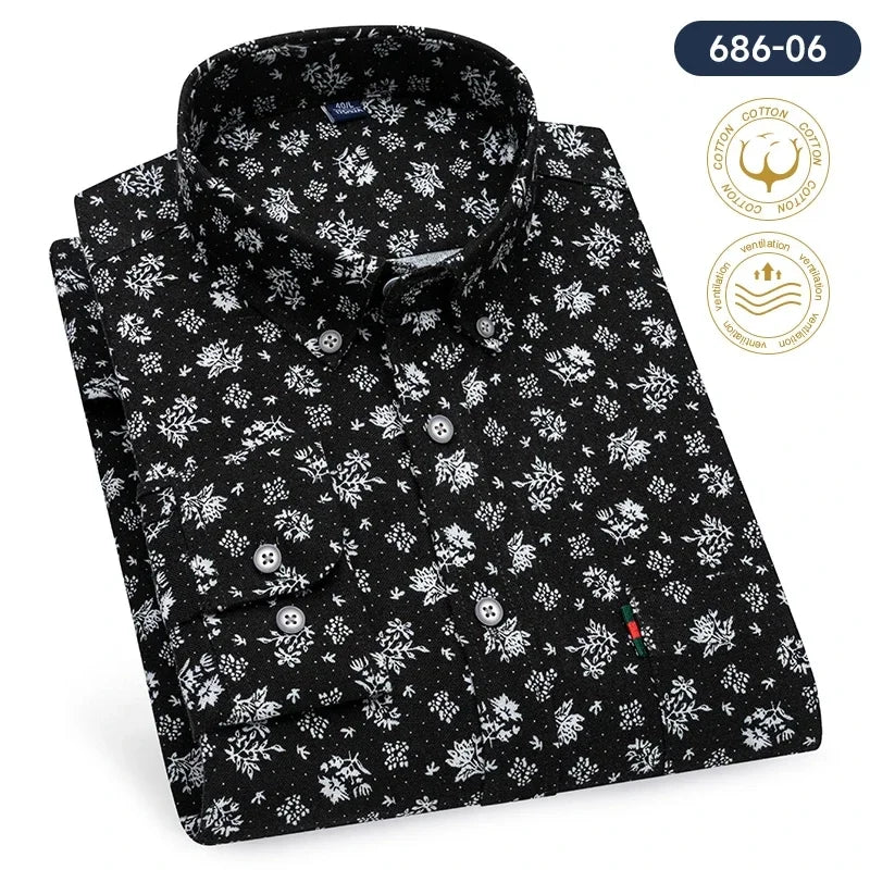 Camisa Talla Grande Rayas | Algodón Oxford 100% | Social Ajustada | Moda Vintage