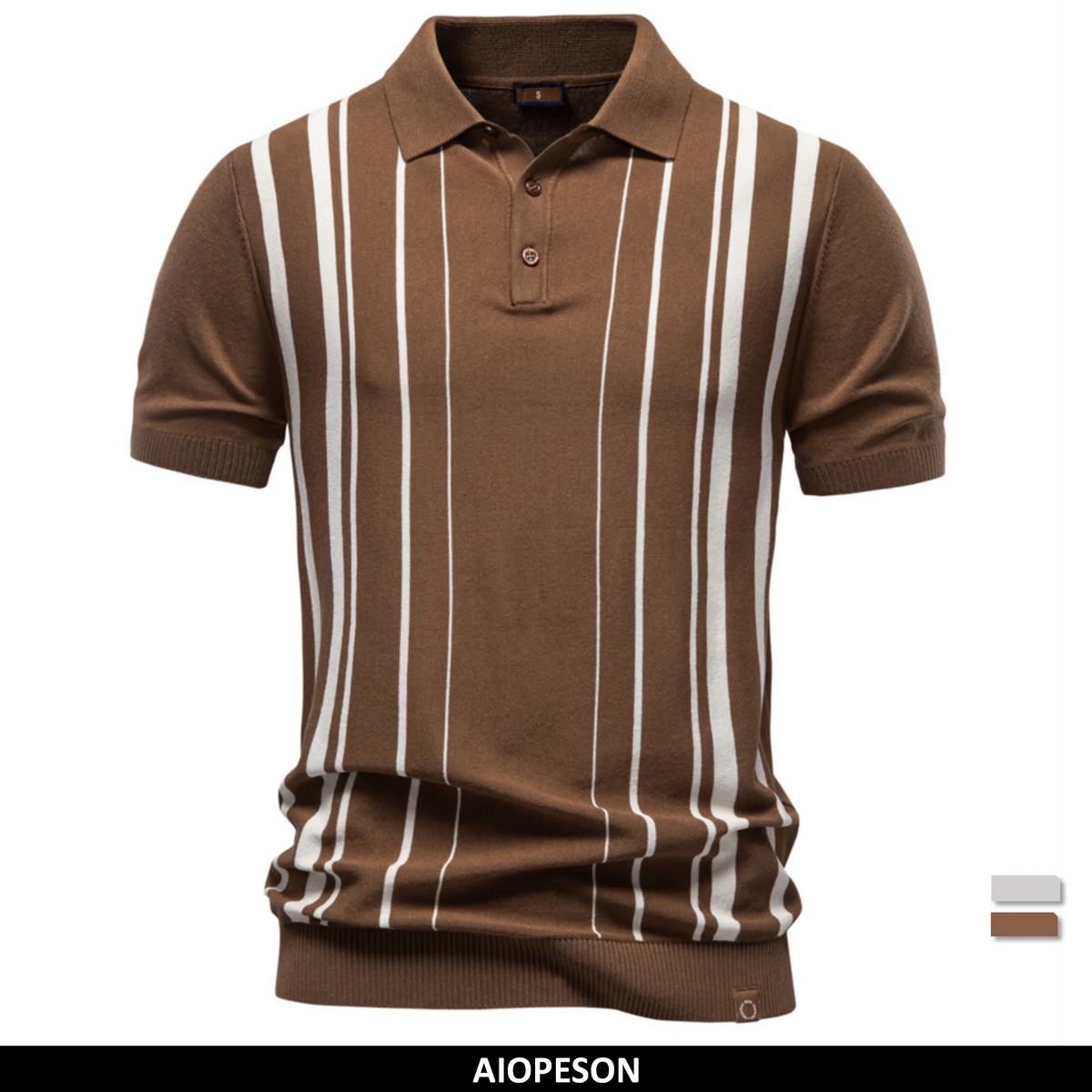 Polo Rayas Elegante Lujoso Hombre | Manga Corta Suave | Tallas S-XXL | Tico Trendy