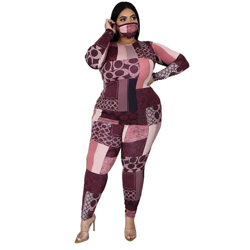 Conjunto de ropa de talla grande para correr, chándal de 2 piezas, Top elástico y pantalones, traje a juego, venta al por mayor, Dropshipping