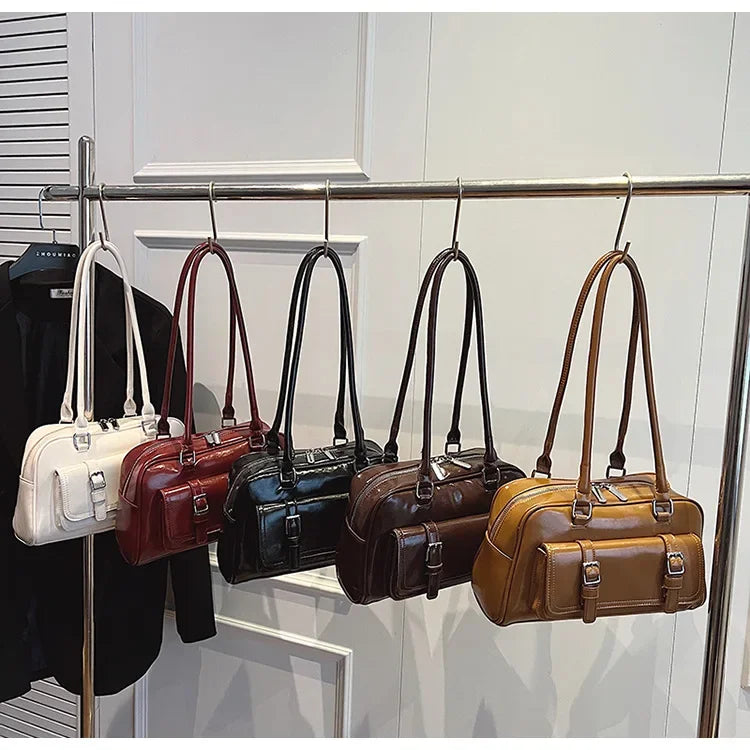 Bolsos De Mano Vintage De Lujo Mujer Elegantes De Piel Sintética