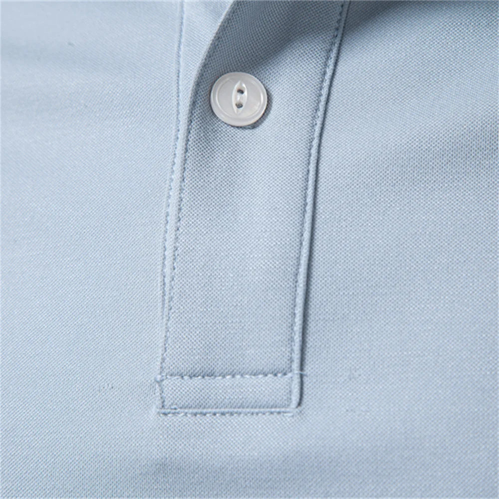 Polo Tencel Premium Color Sólido Hombre | Suave Transpirable | Tallas S-XXL | Tico Trendy