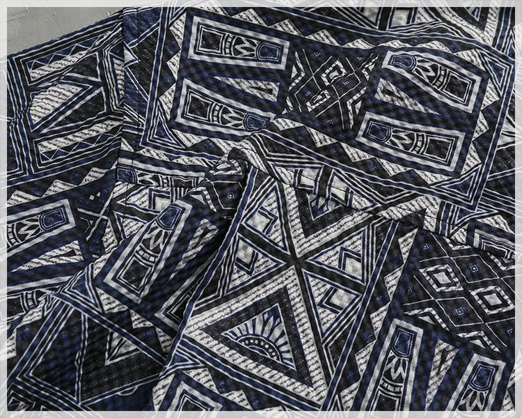 Camisa Hawaiana Hombre | Estampado Geométrico | Manga Corta | Verano | Ticotrendy Costa Rica