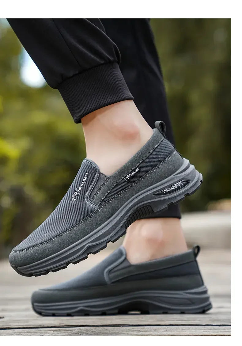 Mocasines Lona Hombre 2025 ∣ Sin Cordones ∣ Suela Gruesa Ligera