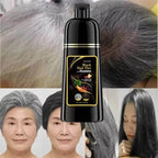 Champú de tinte para el cabello a base de hierbas naturales 3 en 1, cambio de Color del cabello, cabello gris a marrón oscuro, negro, cuidado nutritivo profundo