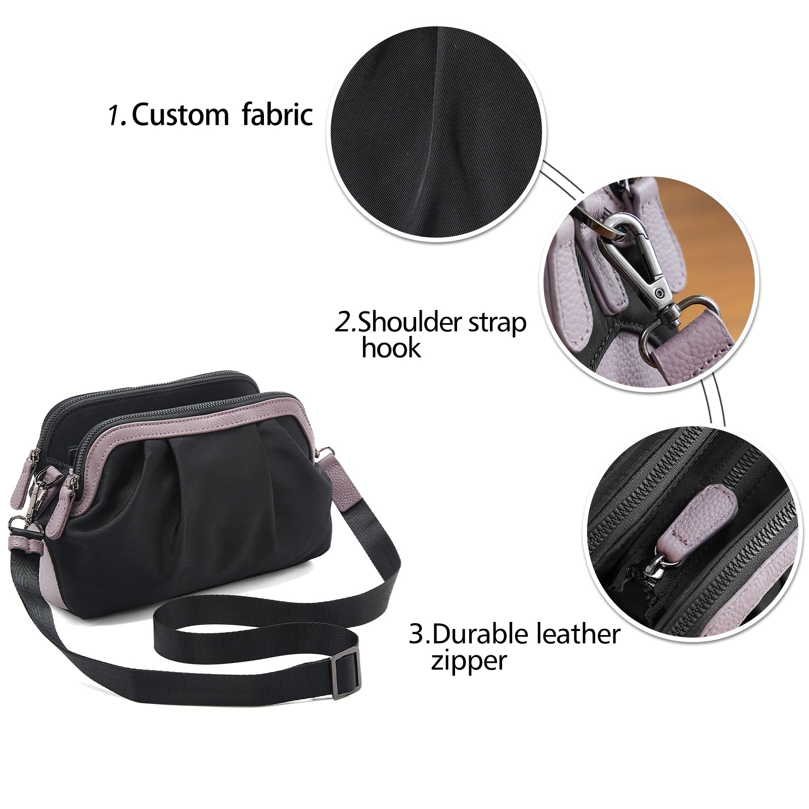 LAORENTOU bolso de mano sencillo para mujer, bolso cruzado informal, nuevo bolso de hombro grande para mujer 2025