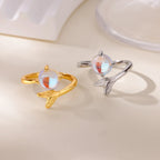 Anillo Mariposa Ticotrendy | Zirconia y Cola Pez | Acero Inox Oro | Joyería Moda 2025