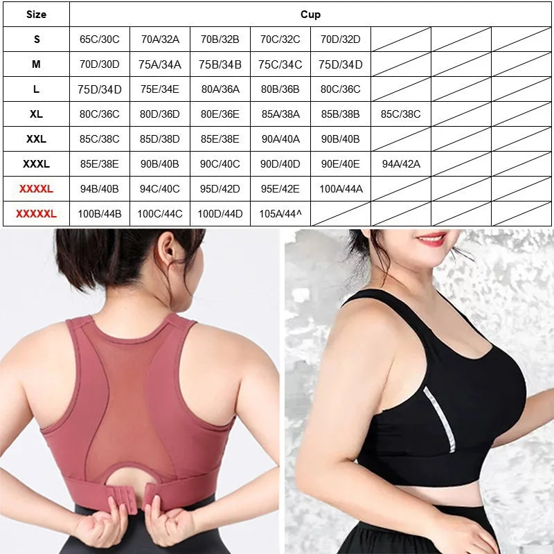 Sujetador Deportivo para Mujer Talla Grande | S-5XL y Alto Impacto | Gimnasio y Fitness | Tico Trendy
