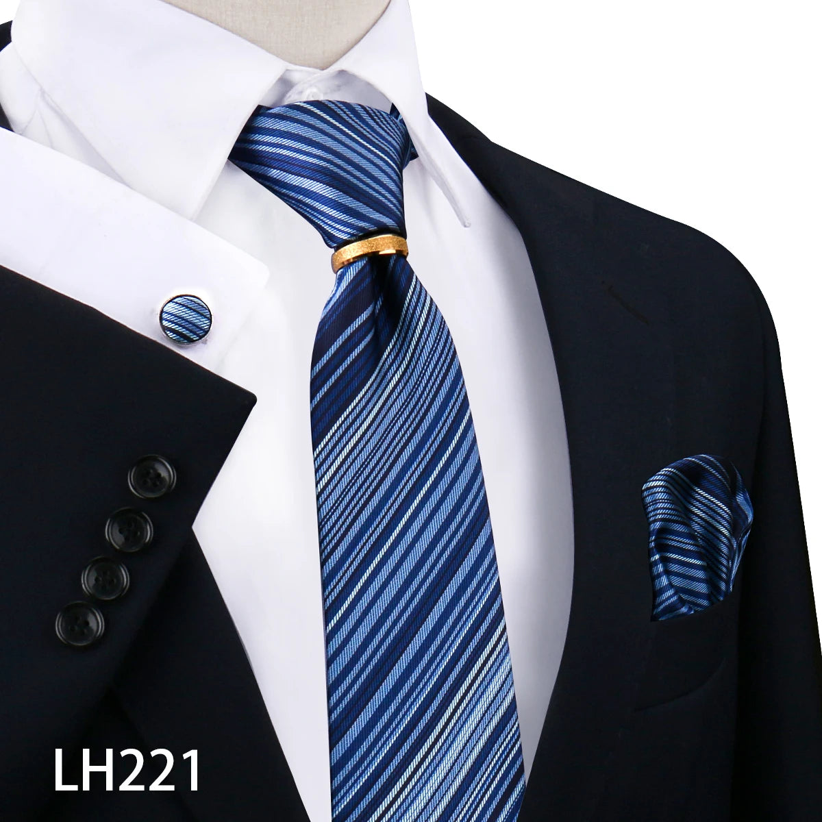 Set De Corbata Anillo Gemelos Pañuelo Accesorio De Traje Boda