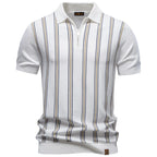 Polo Rayas Estilo Elegante Hombre | Manga Corta Suave Transpirable | Tallas S-XXL | Tico Trendy