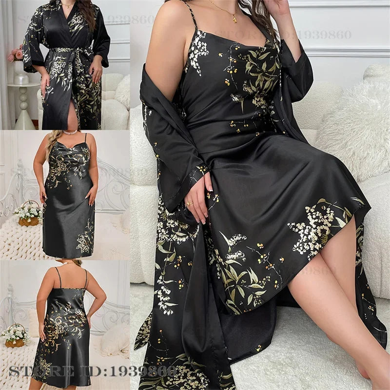 Conjunto Bata y Camisón | Talla Grande