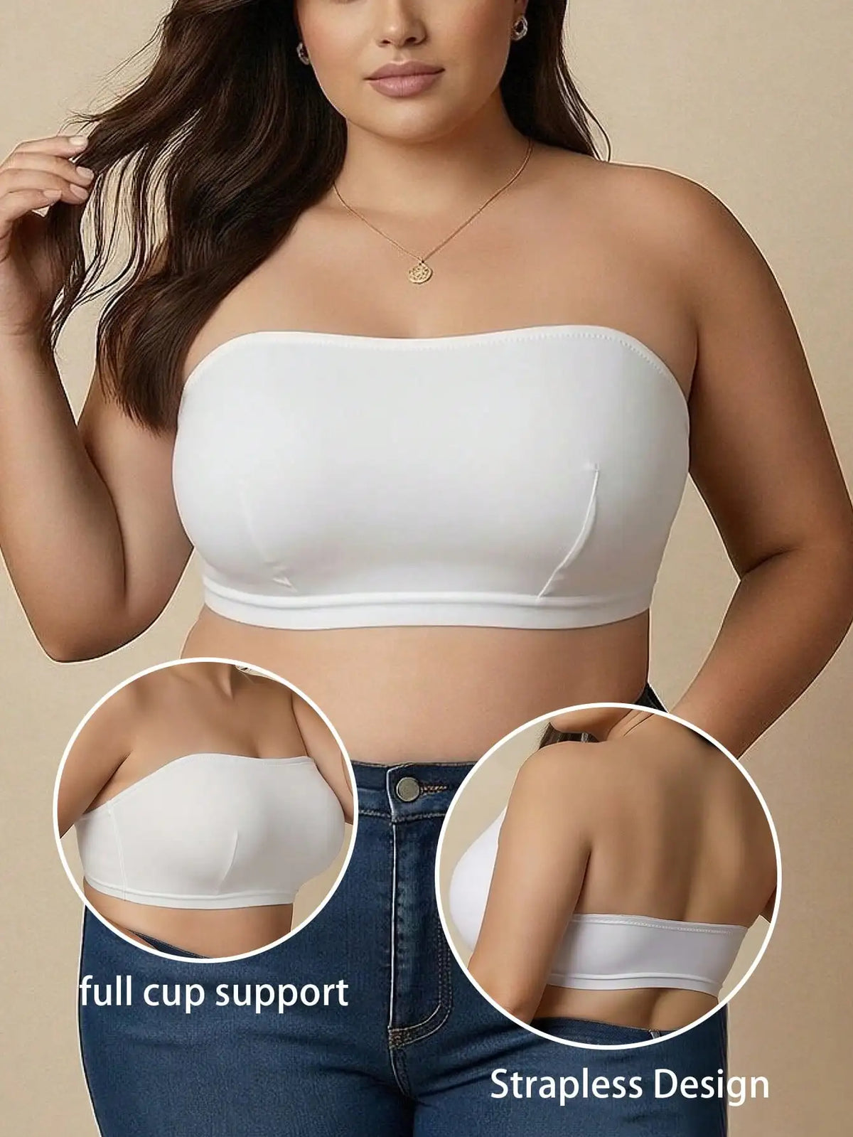Sujetador Bandeau Inalámbrico Sin Costuras Anticaida | Tico Trendy