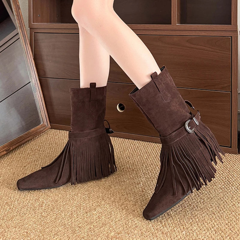 Botas de Montar con Borlas | Estilo Vintage | Mujer | Costa Rica