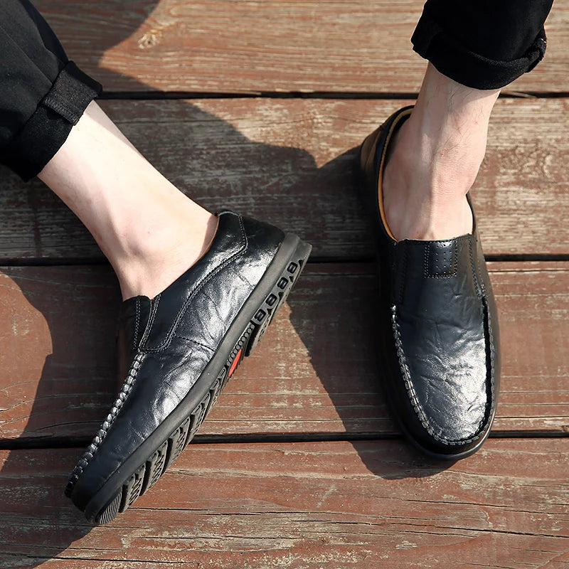 Zapatos Piel Genuina Hombre ∣ Transpirables Conducción ∣ Talla 37-46