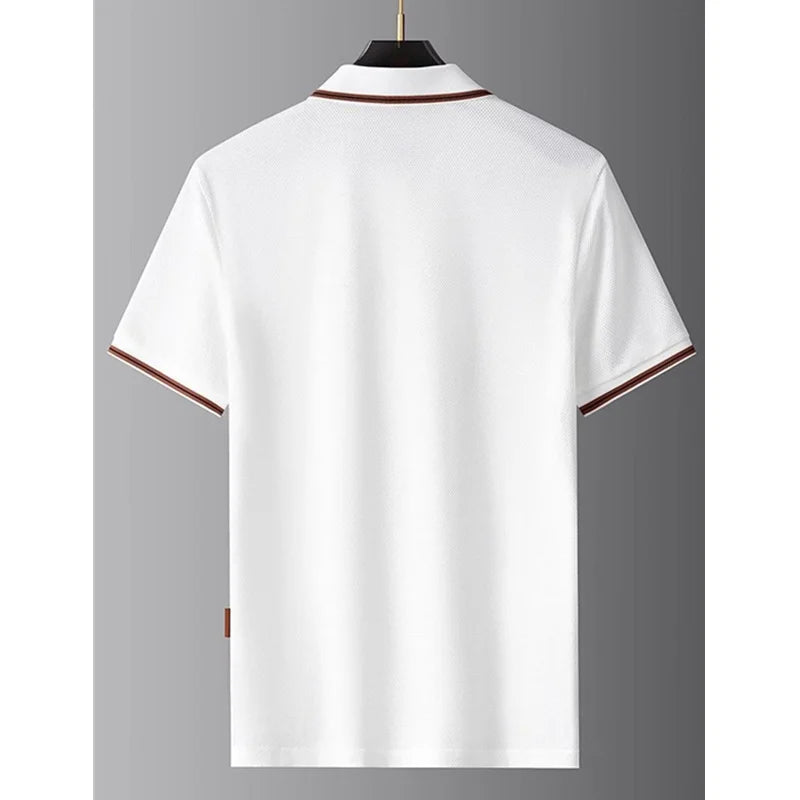 Polo Negocios Hombre ∣ Lujo Suave ∣ Estilo Tropical Elegante