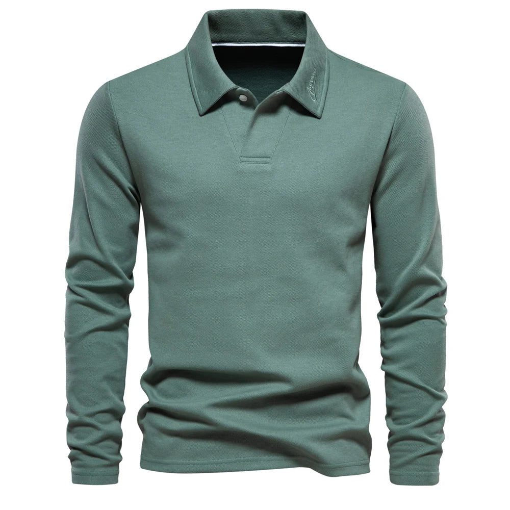 Polo Bordado Cuello Vuelto Hombre | Estilo Golf Social | Tallas S-XXL | Tico Trendy