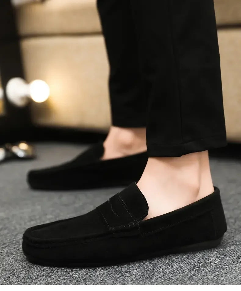 Mocasines Lona Hombre ∣ Transpirables Ligeros ∣ Conducción Zapatos Planos