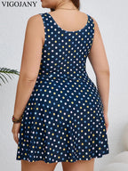 Tankini Estampado de Talle Largo con Tirantes