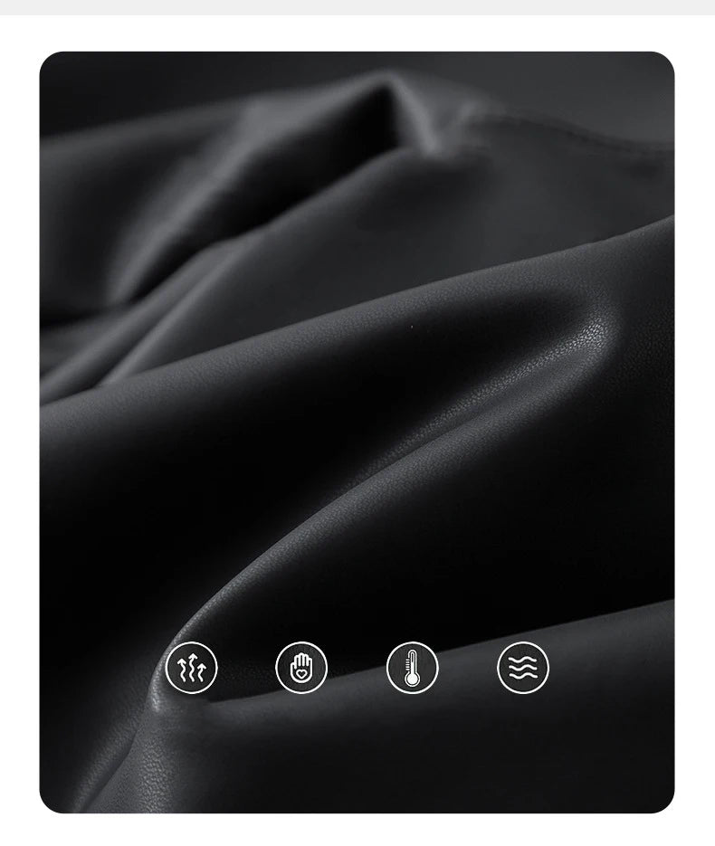 Leggings PU Cuero Invierno | Lana Fina Sexy Ajustado | Cintura Alta Elástico Cálido