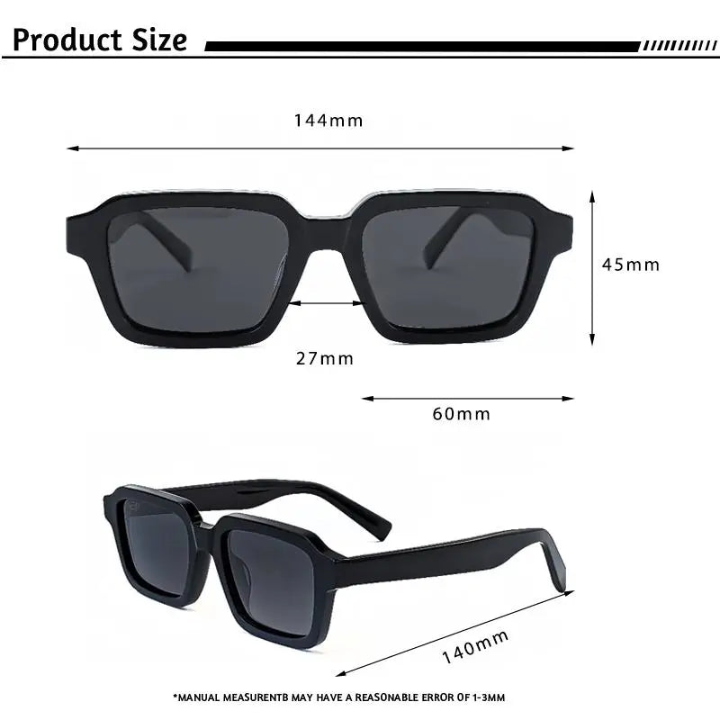 Gafas de Sol Polarizadas Caterside | Retro Cuadradas | Montura de Acetato | Unisex