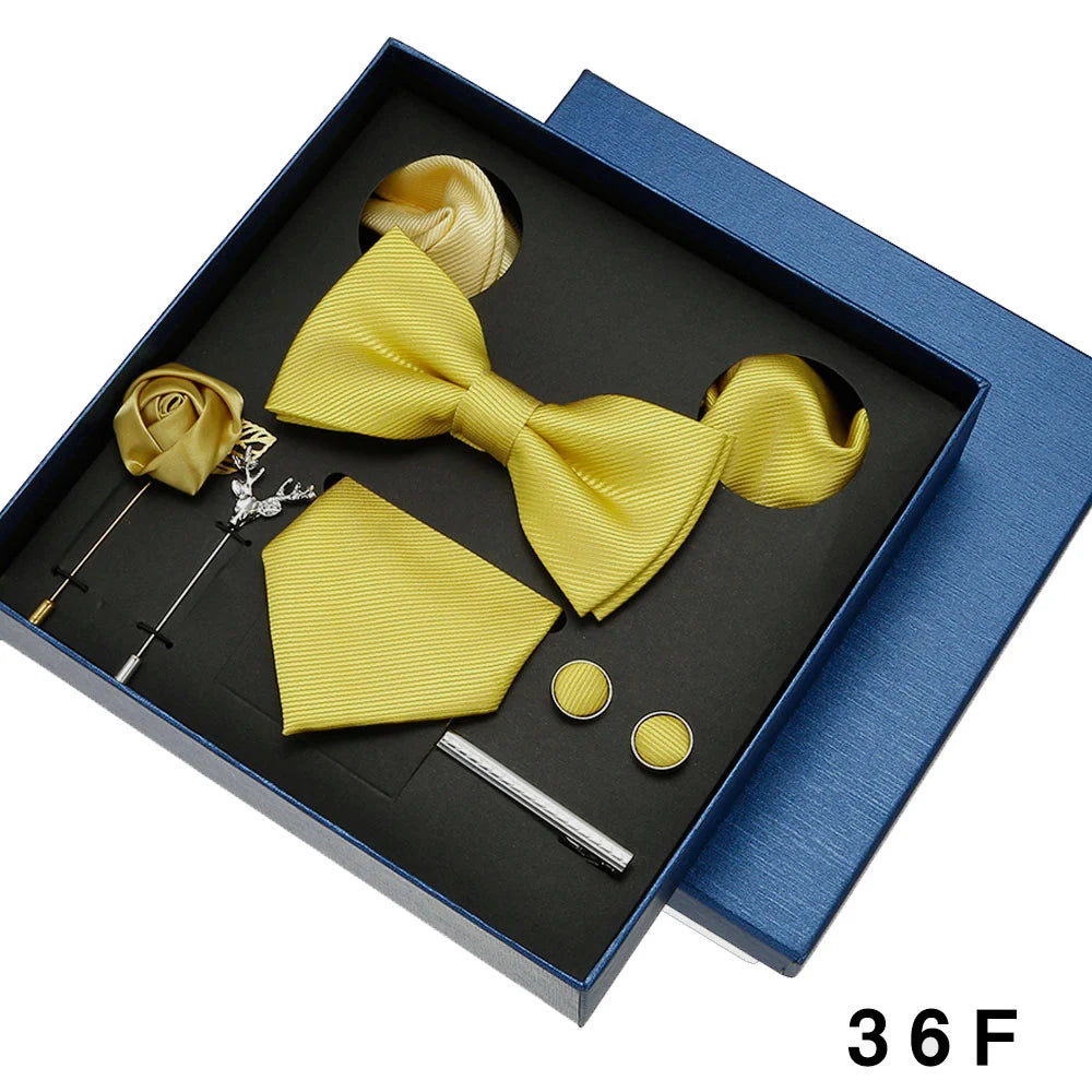 Set Corbata Pañuelo Gemelos Elegancia Formal Estilo Tico Regalo