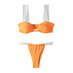 Bikini Triángulo con Tirantes Plegables y V Profundo - Sexy