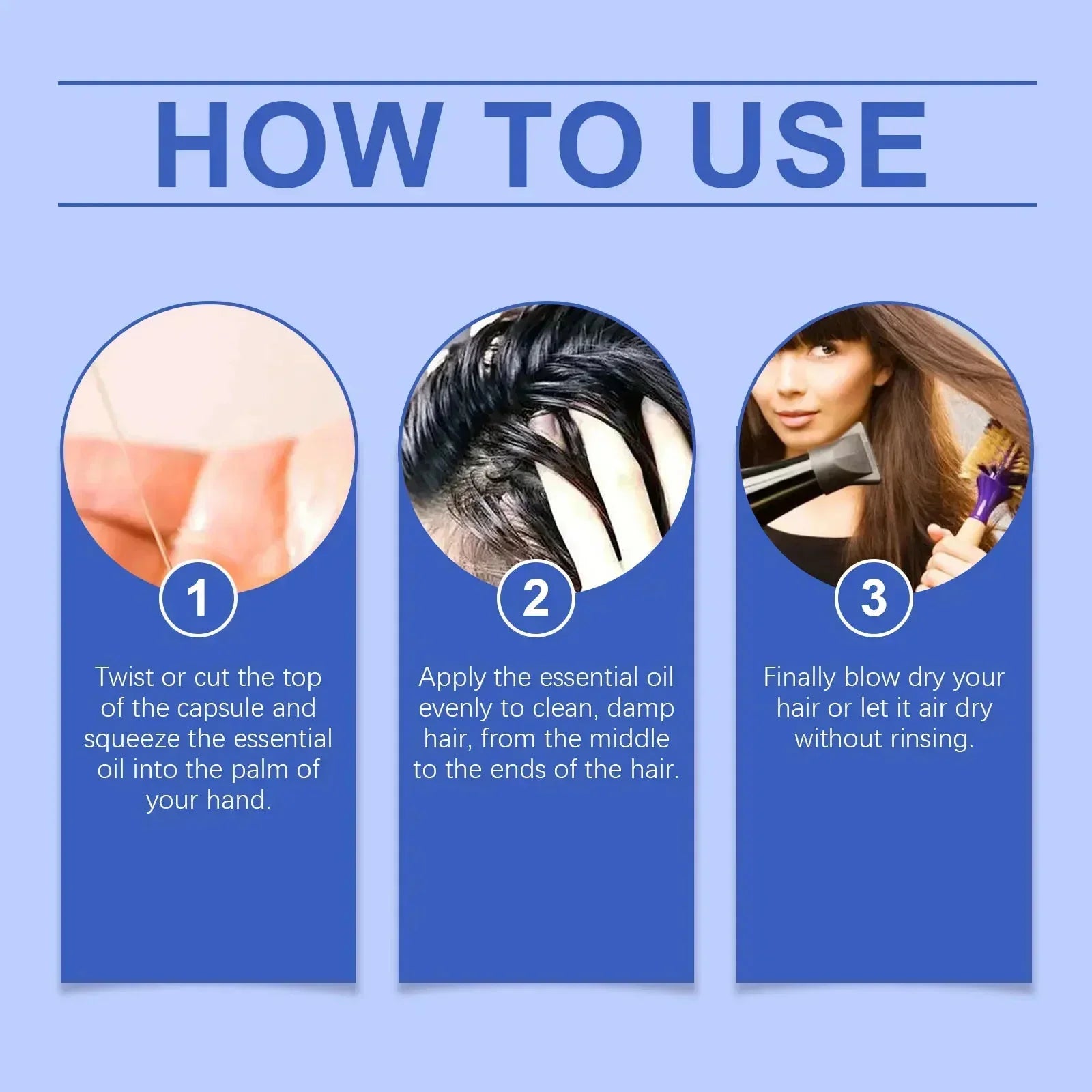 Cápsula mágica de vitamina para el cabello, aceite de queratina, restauración rápida del cabello, suave, brillante, hidratante profundo, productos para el cuidado del cabello del cuero cabelludo seco y rizado