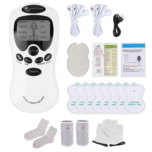 Masajeador Muscular TENS Eléctrico | Terapia Digital Pulso Estimulador | Cuidado Cuerpo Completo