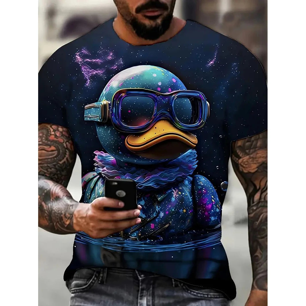 Camiseta Oversize Hombre ∣ Estampado Animal ∣ Moda Urbana Verano
