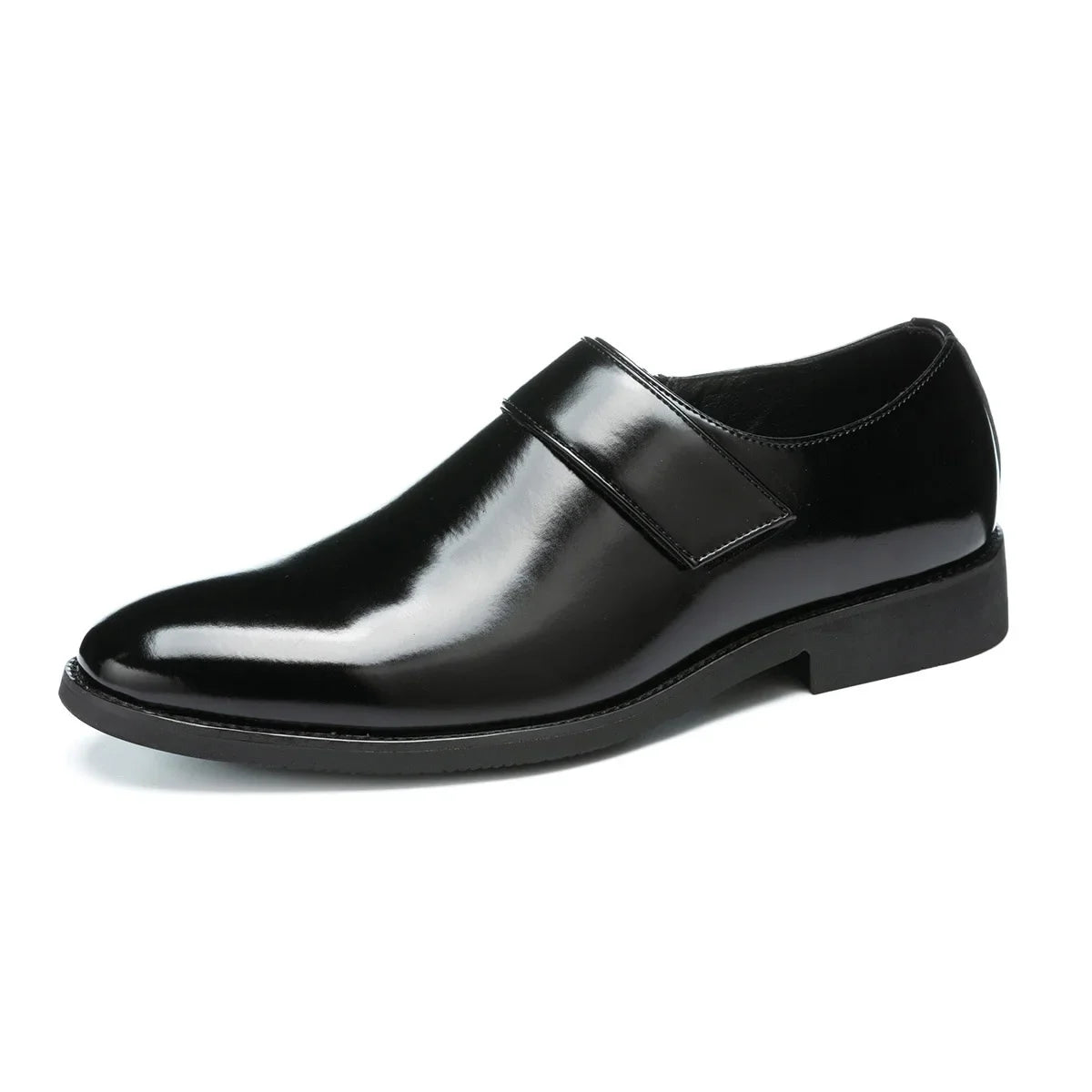 Zapatos Formales Morados Hombre | Charol Punta Estrecha Sin Cordones Cómodos Negocios