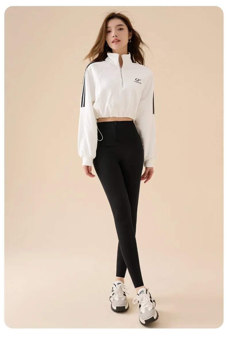 Leggings Piel Tiburón Polar Grueso | Moldeador Cremallera Cálida | Cintura Shaping OI | Ticotrendy