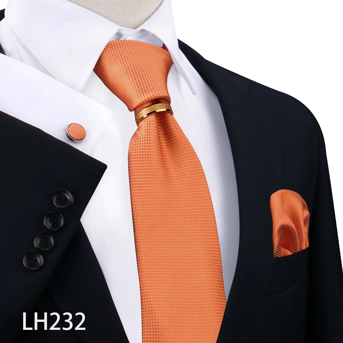 Set De Corbata Anillo Gemelos Pañuelo Accesorio De Traje Boda