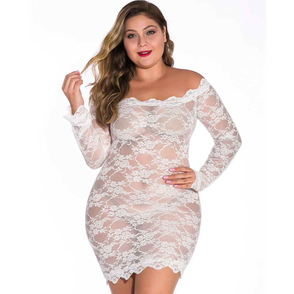 Body de Encaje Hombros Descubiertos | Talla Grande | Tico Trendy