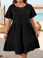 Vestido Oversize Verano 2026 | Cuello Redondo y Patchwork | Manga Corta Holgado | Tico Trendy