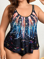 Tankini Estampado Push-Up Estilo Brasileño