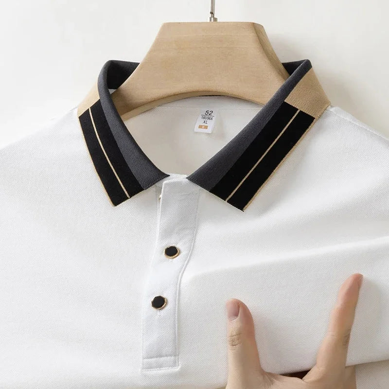 Polo Lujo Hombre 2025 ∣ Jacquard Transpirable ∣ Anti-sudor