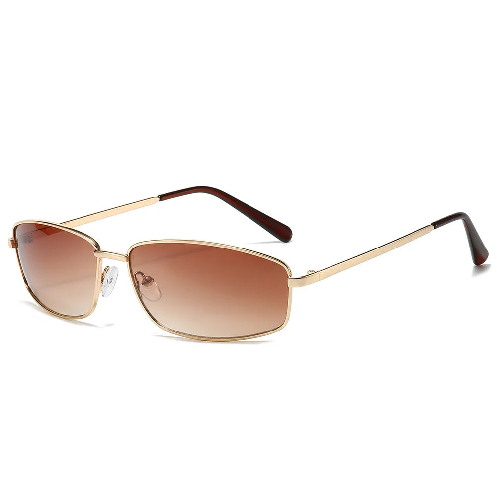 Gafas de Sol Y2K para Mujer Estilo Vintage Punk con Marco Metálico