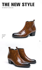 Zapatos Formales Hombre Ticotrendy Piel Dividida Boda Cómodos Con Cremallera | Punta Puntiaguda