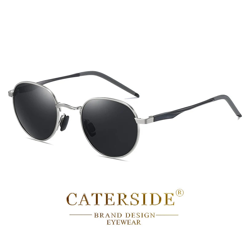 Gafas de Sol CATERSIDE Polarizadas | Montura Redonda Metal | Estilo Punk