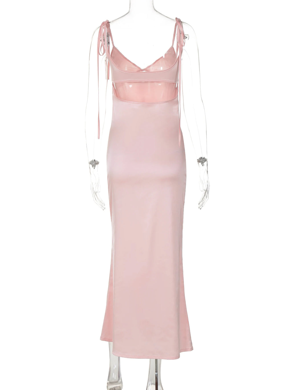 Vestido Midi Y2K | Espalda Descubierta y Tirantes Finos | Fiesta Dulzura