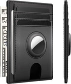 Tarjetero AirTag Cuero Genuino | RFID Antirrobo | Funda ID Crédito Alta Calidad | Ticotrendy