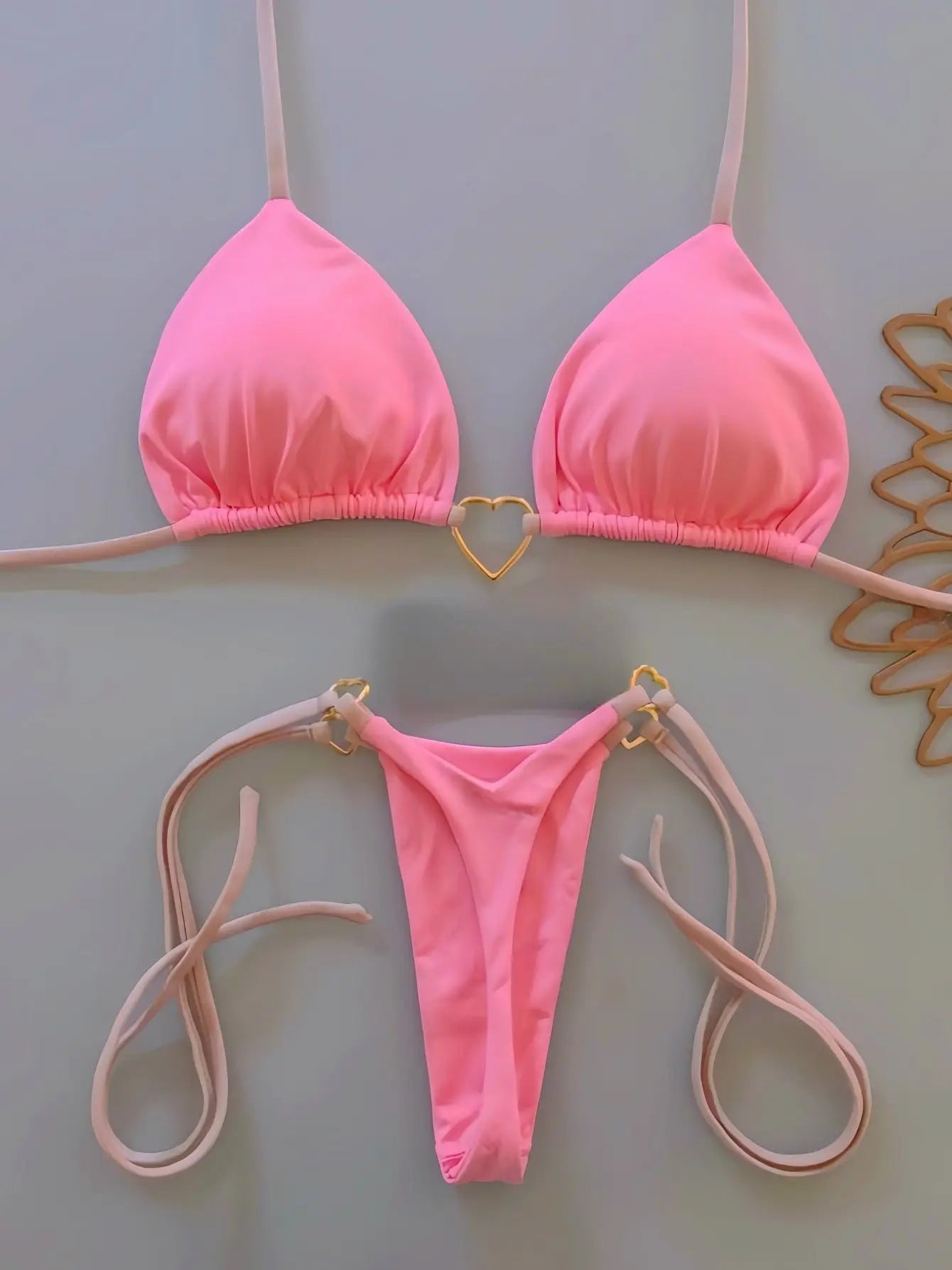 Bikini de Nailon con Correa de Corazón para Resort y Spa