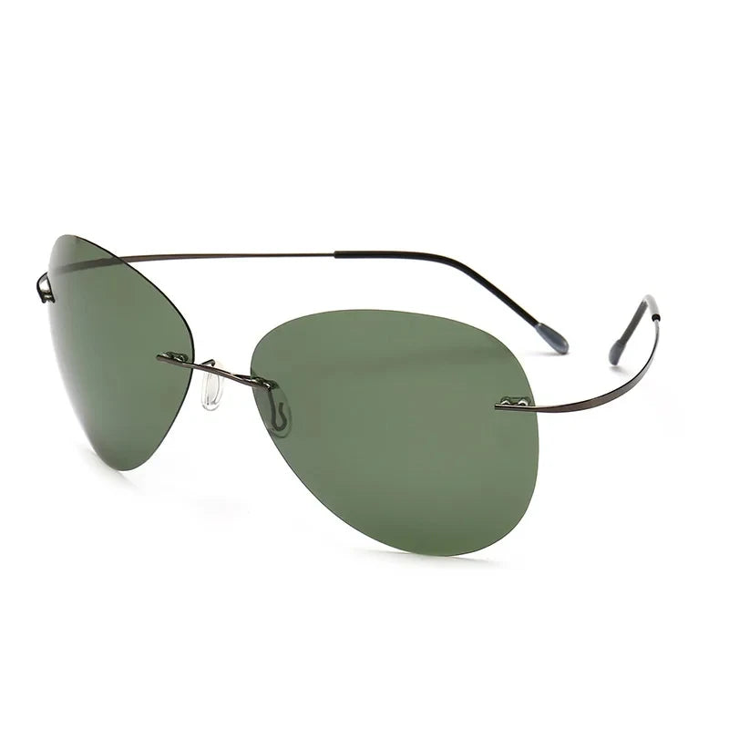 Gafas de Sol Caterside Polarizadas | Lentes Ultraligeras de Aleación de Titanio | Sin Montura
