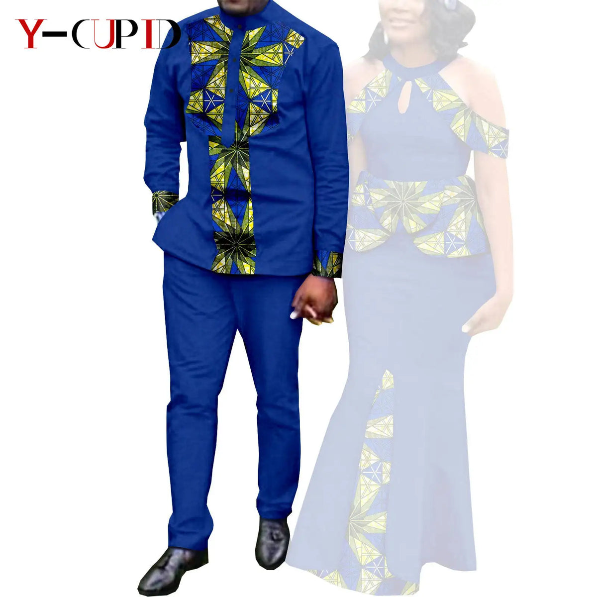 Vestido Africano Estampado Sirena Pareja | Camisa y Pantalón | Tallas S-6XL | Tico Trendy
