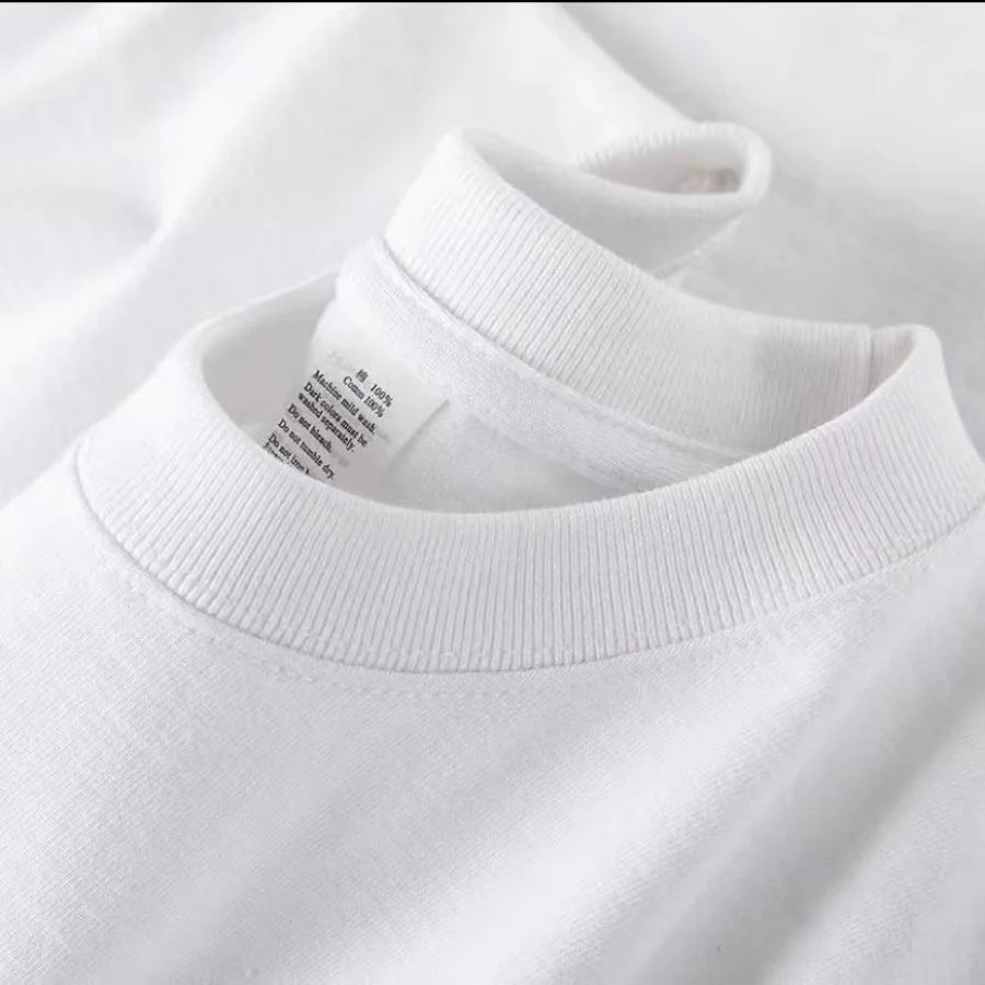 Camiseta Algodón 100% Coreana Cuello Redondo | Estilo Casual Fresco Unisex M-4XL