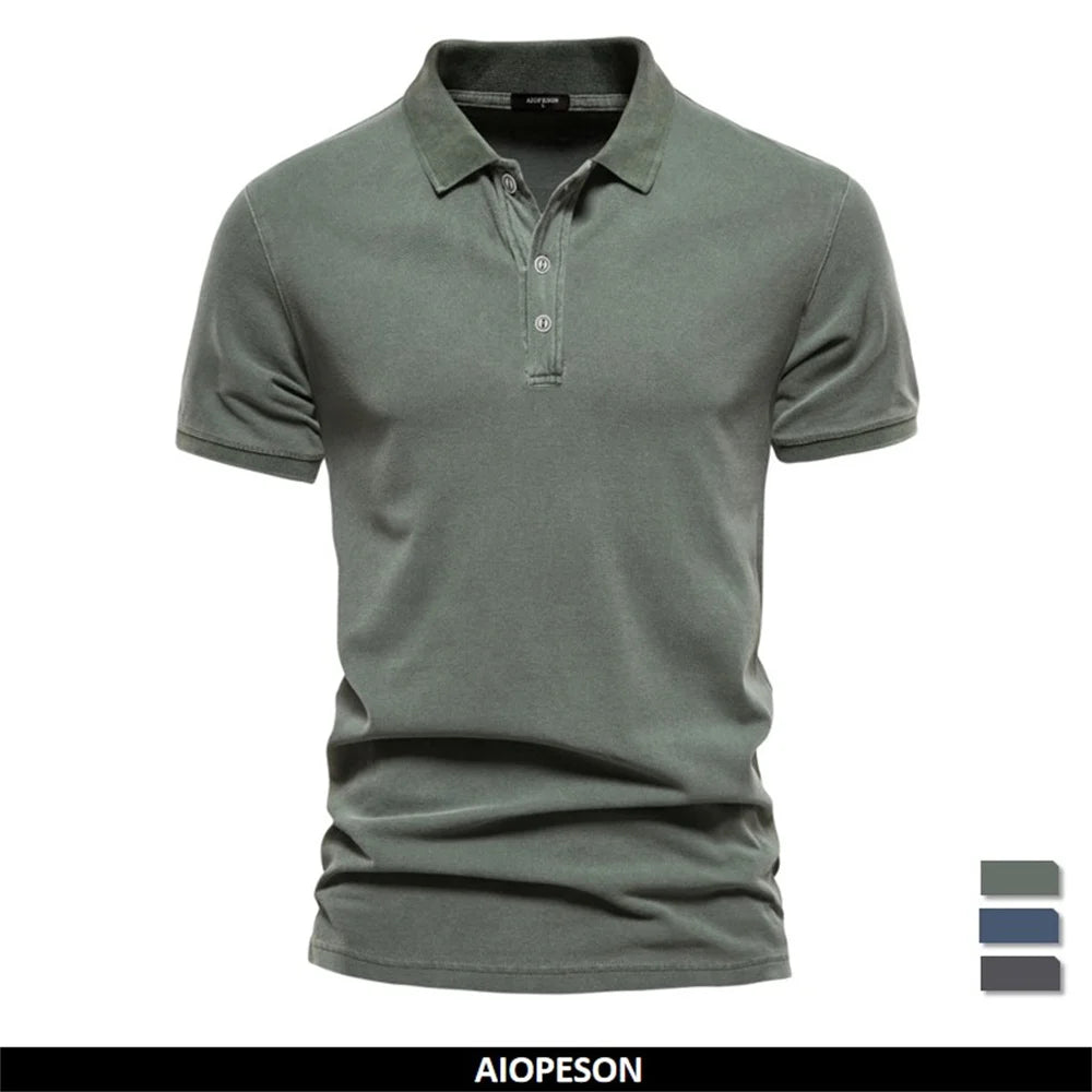 Polo Algodón Streetwear Hombre | Color Sólido Manga Corta | Tallas S-XXL | Tico Trendy