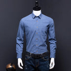 Camisa Algodón | Manga Larga | Ajuste Formal | Rayas/Cuadros | Oficina | Ticotrendy