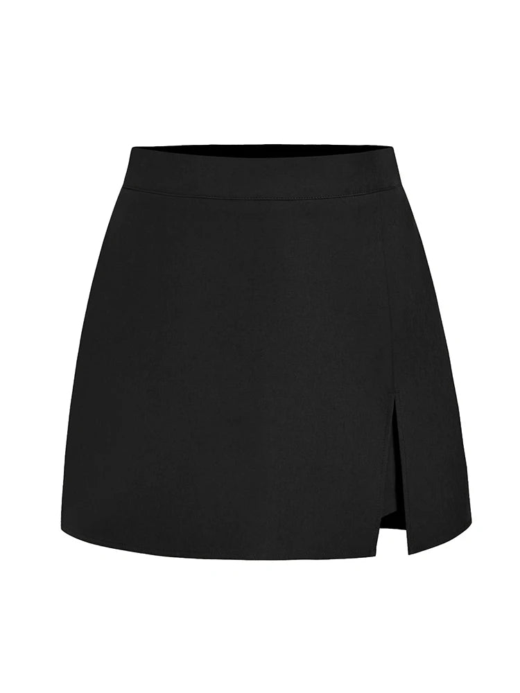 Minifalda-Short de Oficina | Cremallera y Cintura Alta