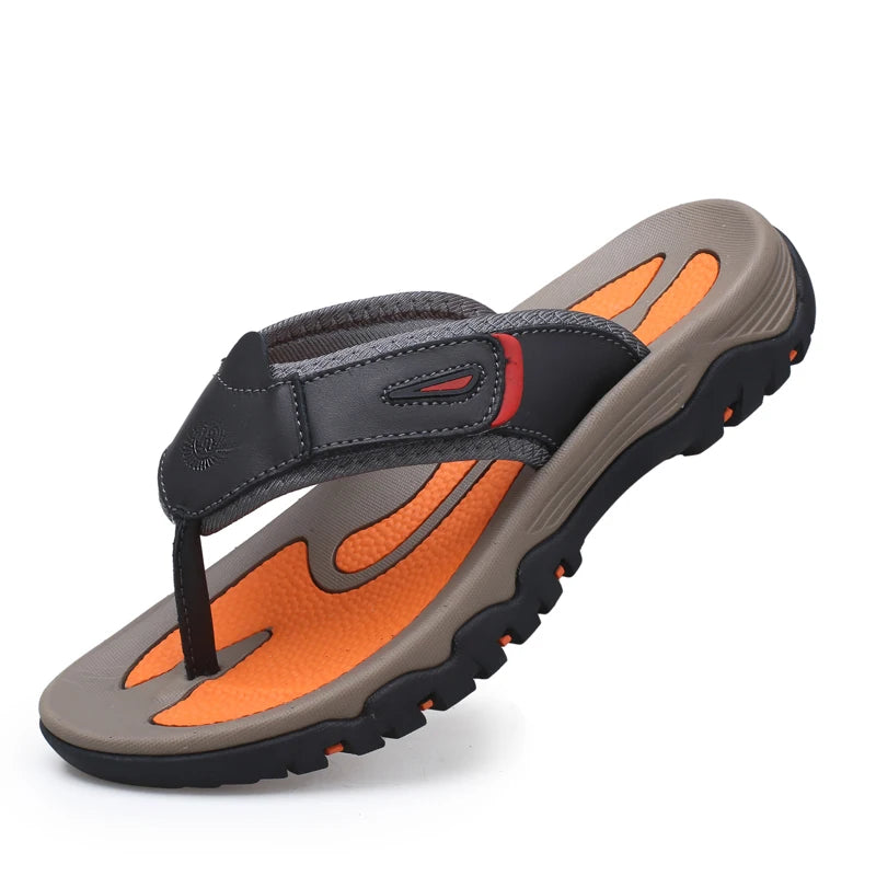Chanclas Cuero Vaca Hombre Verano | Antideslizantes Playa Talla Grande Casual