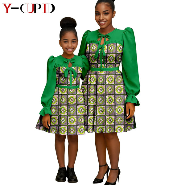 Vestido Africano Pareja y Bebé | Lazo Elegante | Tico Trendy